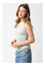 RIBBED HIGH SCOOP NECK TANK