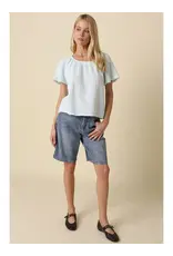 MELINA GATHERED SSLV BLOUSE