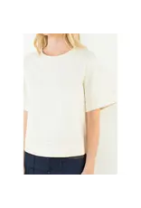 ZOE DENIM CREW NECK TOP