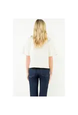 ZOE DENIM CREW NECK TOP