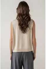 ZIP FRONT SLVLESS KNIT VEST