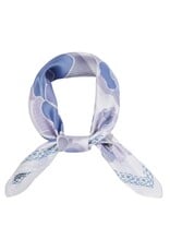 JOIA ACCESSORIES VINTAGE POPPY FLOWER PURPLE PRINT SILKY BANDANA