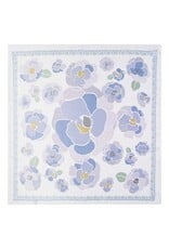 JOIA ACCESSORIES VINTAGE POPPY FLOWER PURPLE PRINT SILKY BANDANA