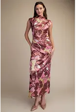 CAP SLEEVE MOCK NECK DRESS