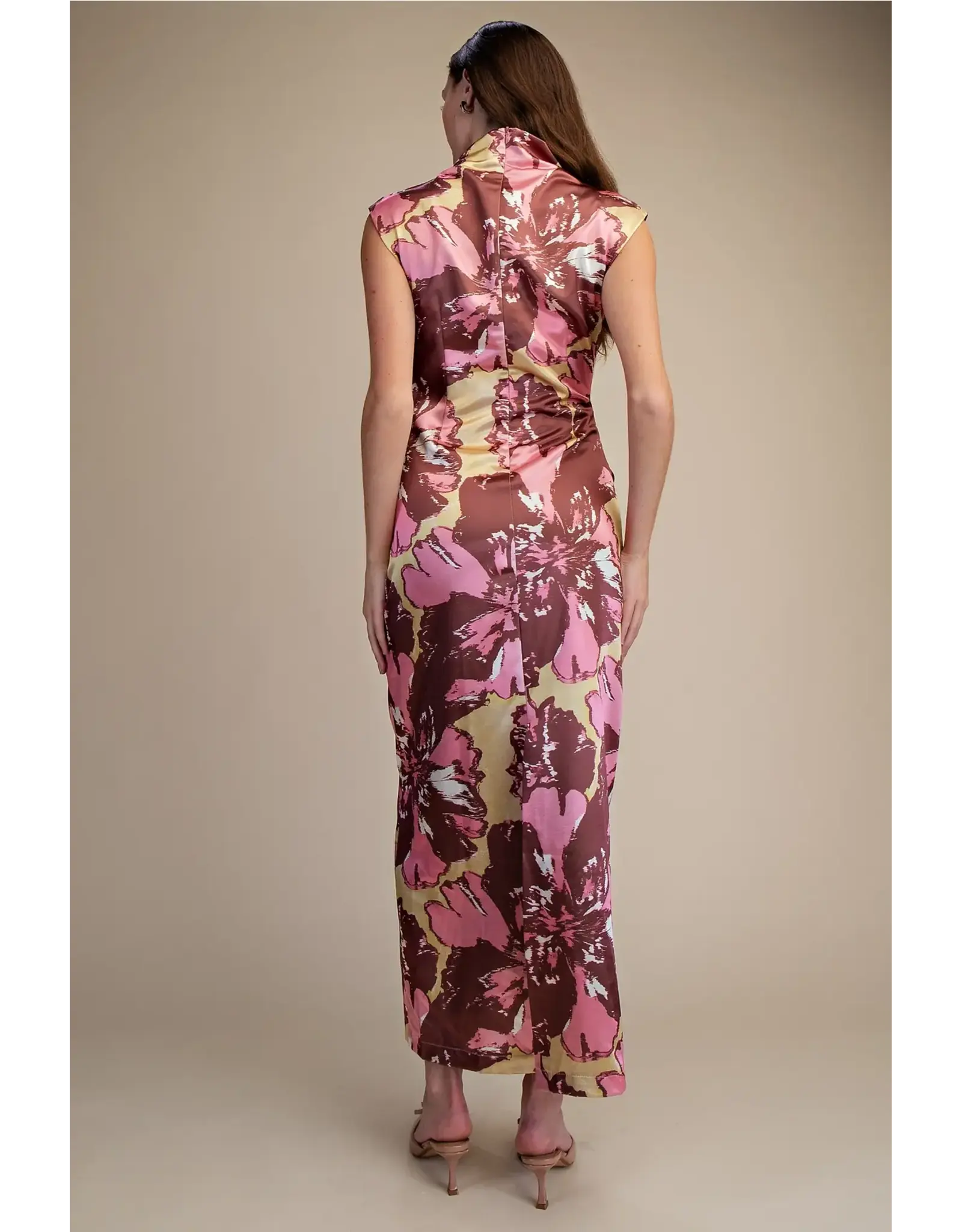 CAP SLEEVE MOCK NECK DRESS