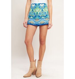MEDITERRANEAN STYLE PRINT SKORT