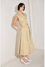 FREEMARKET SSLV BUTTON DOWN MIDI DRESS