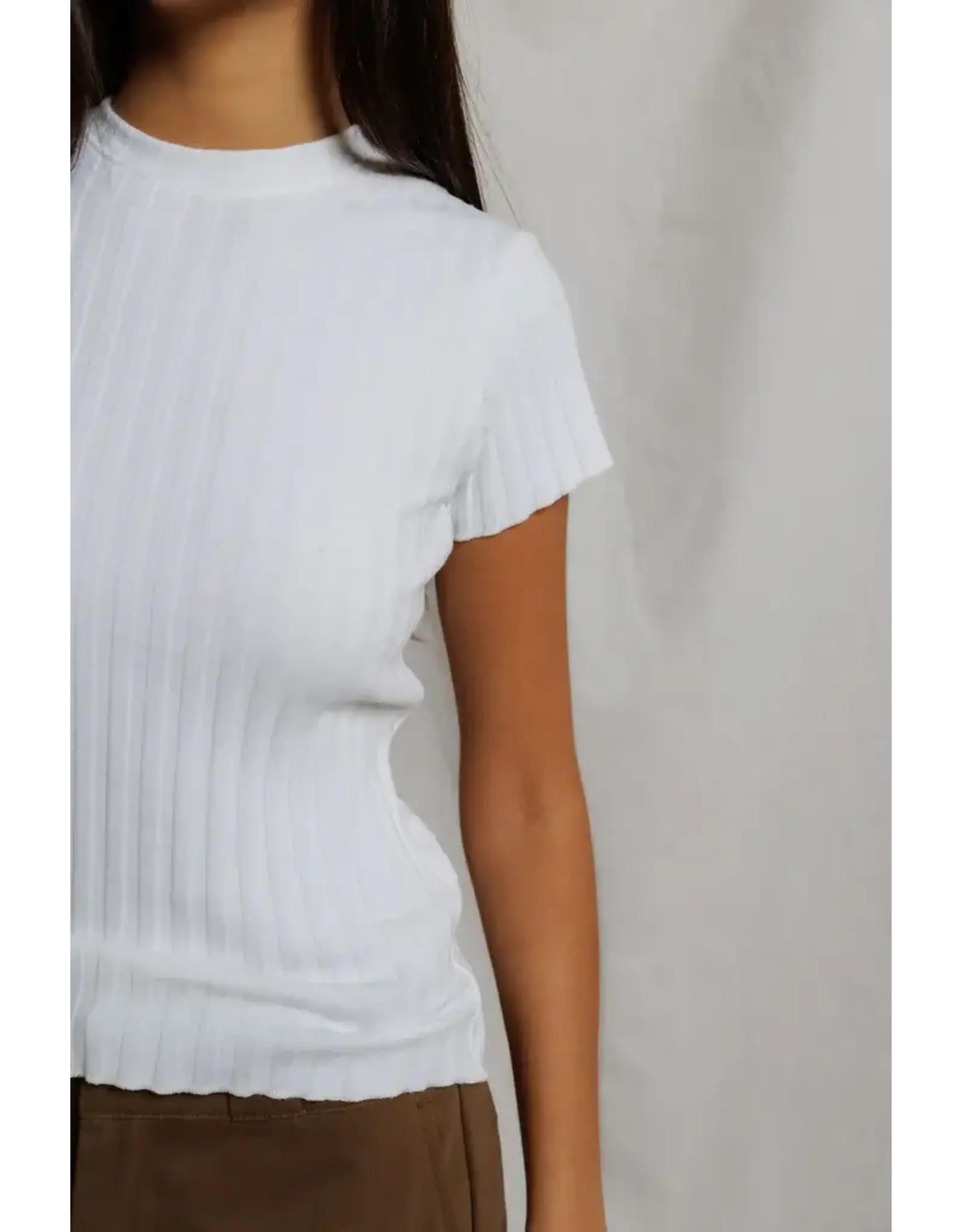 POORBOY RIB CAP SLEEVE CREW