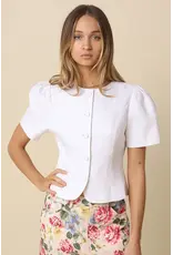 NATALY PUFF SLEEVE LINEN BLOUSE