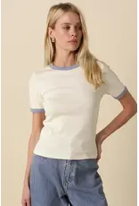 JESS CONTRAST CREWNECK TEE