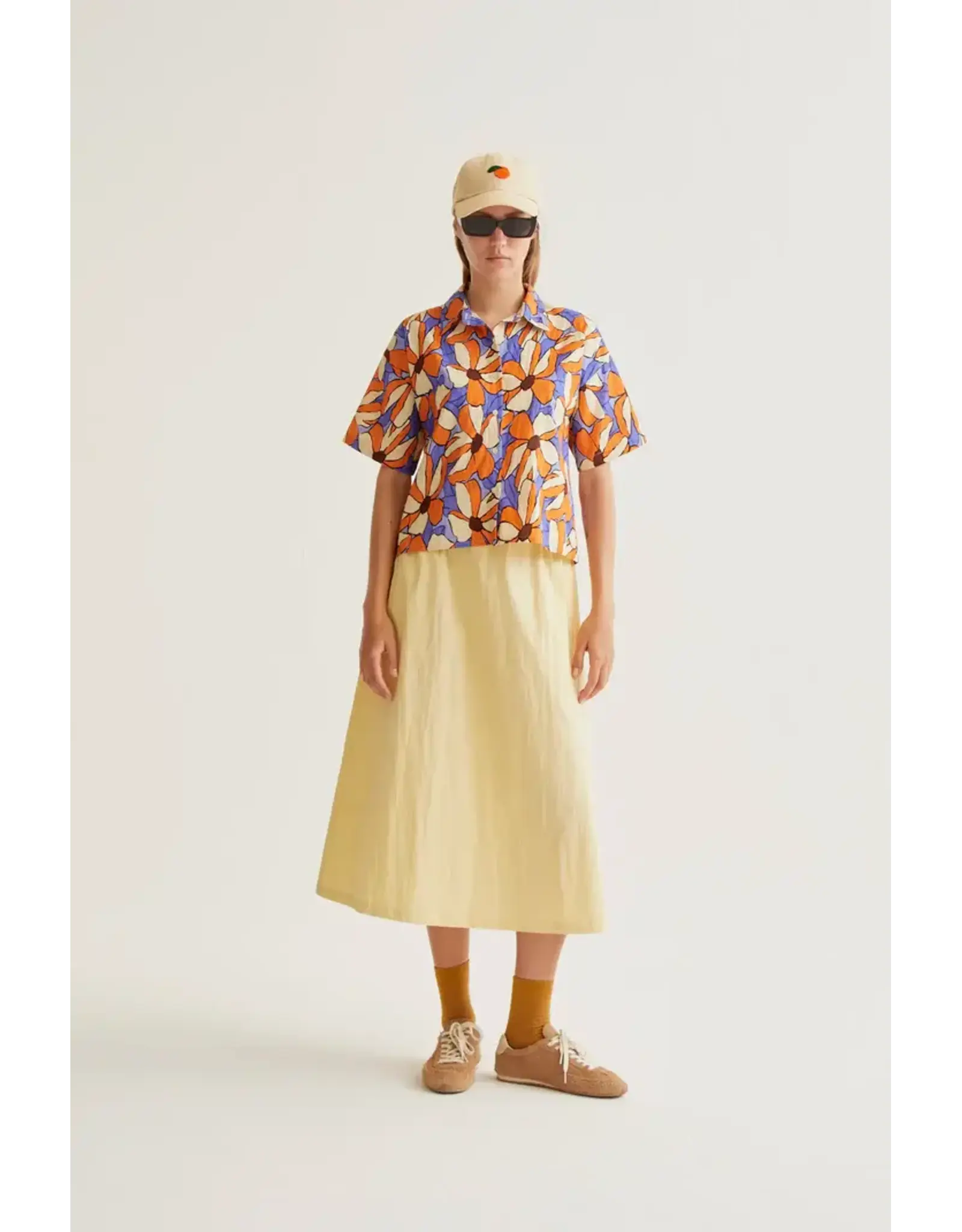 SSLV MERIGOLD PRINT BUTTON UP