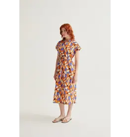 SSLV MERIGOLD PRINT MIDI DRESS
