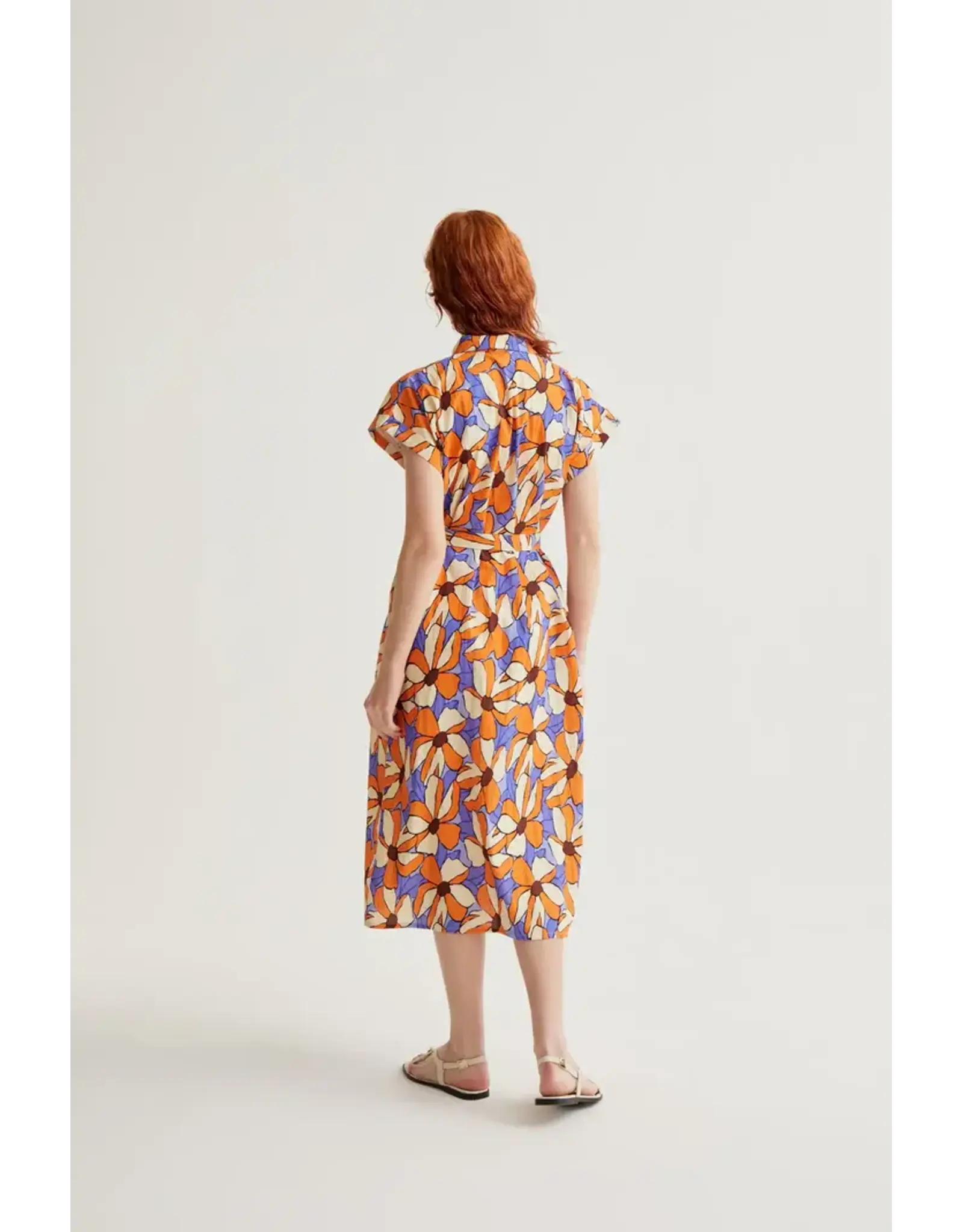 SSLV MERIGOLD PRINT MIDI DRESS