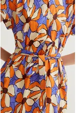 SSLV MERIGOLD PRINT MIDI DRESS