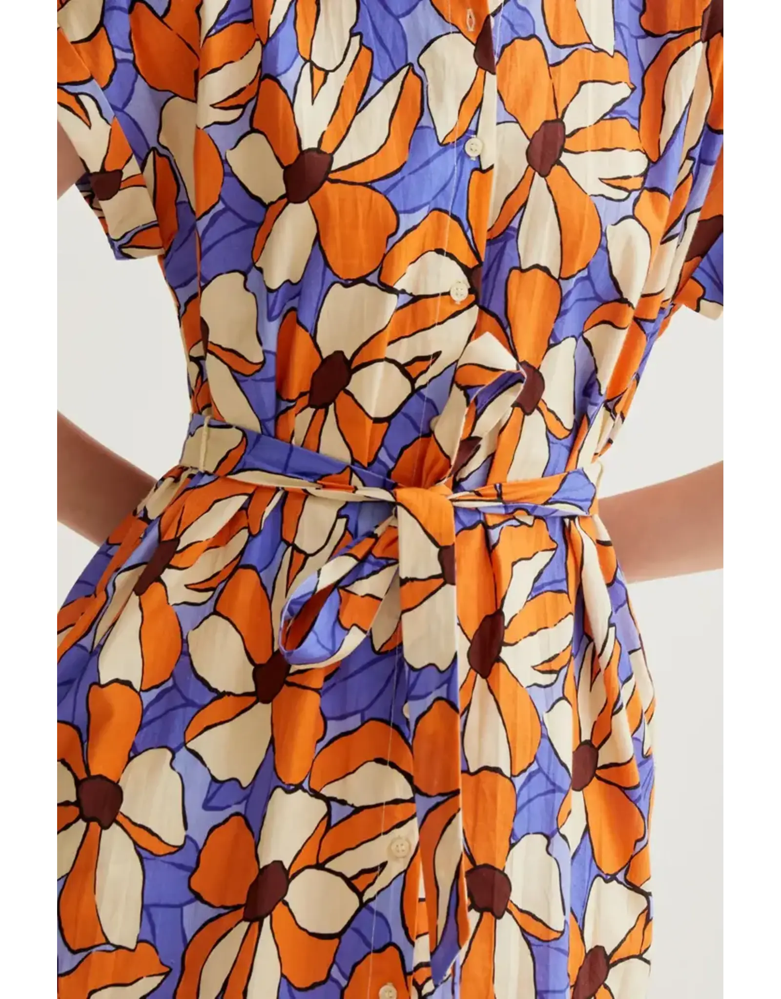 SSLV MERIGOLD PRINT MIDI DRESS