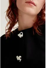 SSLV HEART BUTTON DOWN BLOUSE