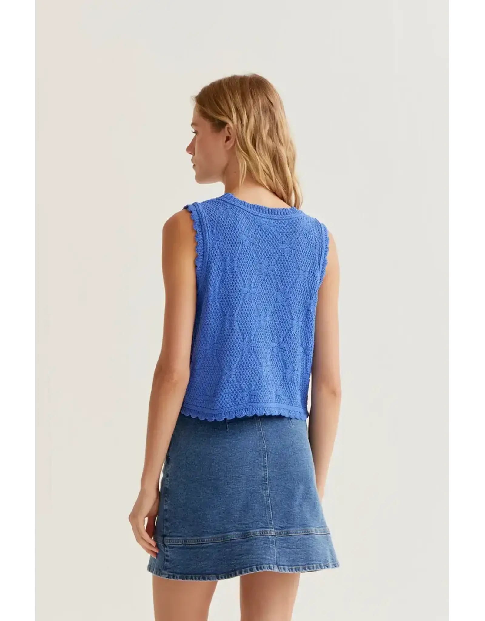 CHAIN-STITCHED EMBROIDERED TANK