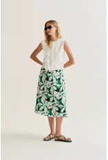 SLEEVELESS BLOUSE WITH RUFFEL DETAIL