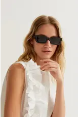 SLEEVELESS BLOUSE WITH RUFFEL DETAIL