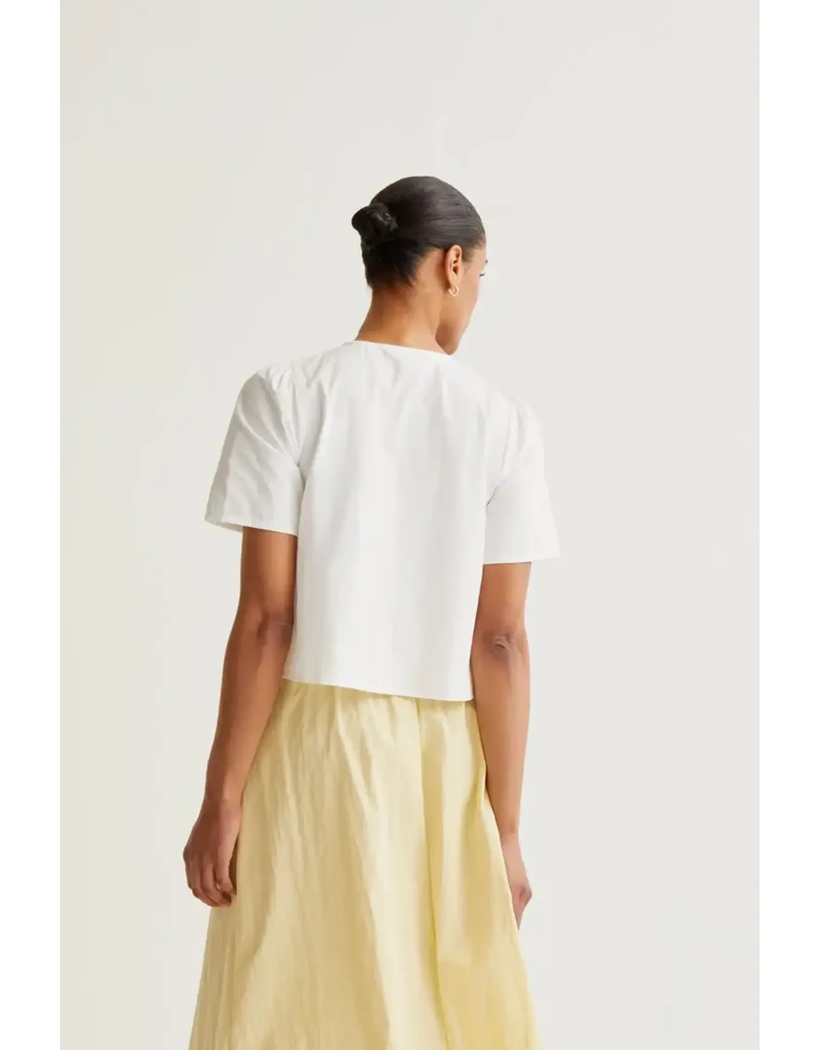 SSLV BLOUSE W/ COLORFUL BUTTONS