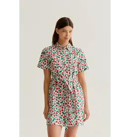 SSLV CHERRY PRINT MINI DRESS