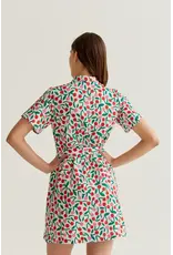SSLV CHERRY PRINT MINI DRESS