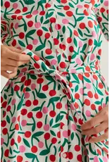 SSLV CHERRY PRINT MINI DRESS