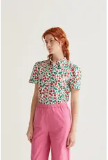 SSLV CHERRY PRINT BUTTON UP