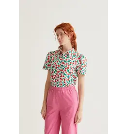 SSLV CHERRY PRINT BUTTON UP
