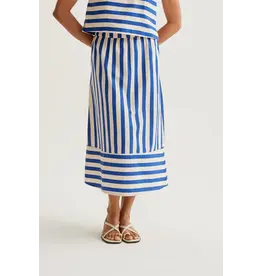 STRIPED ALINE MIDI SKIRT