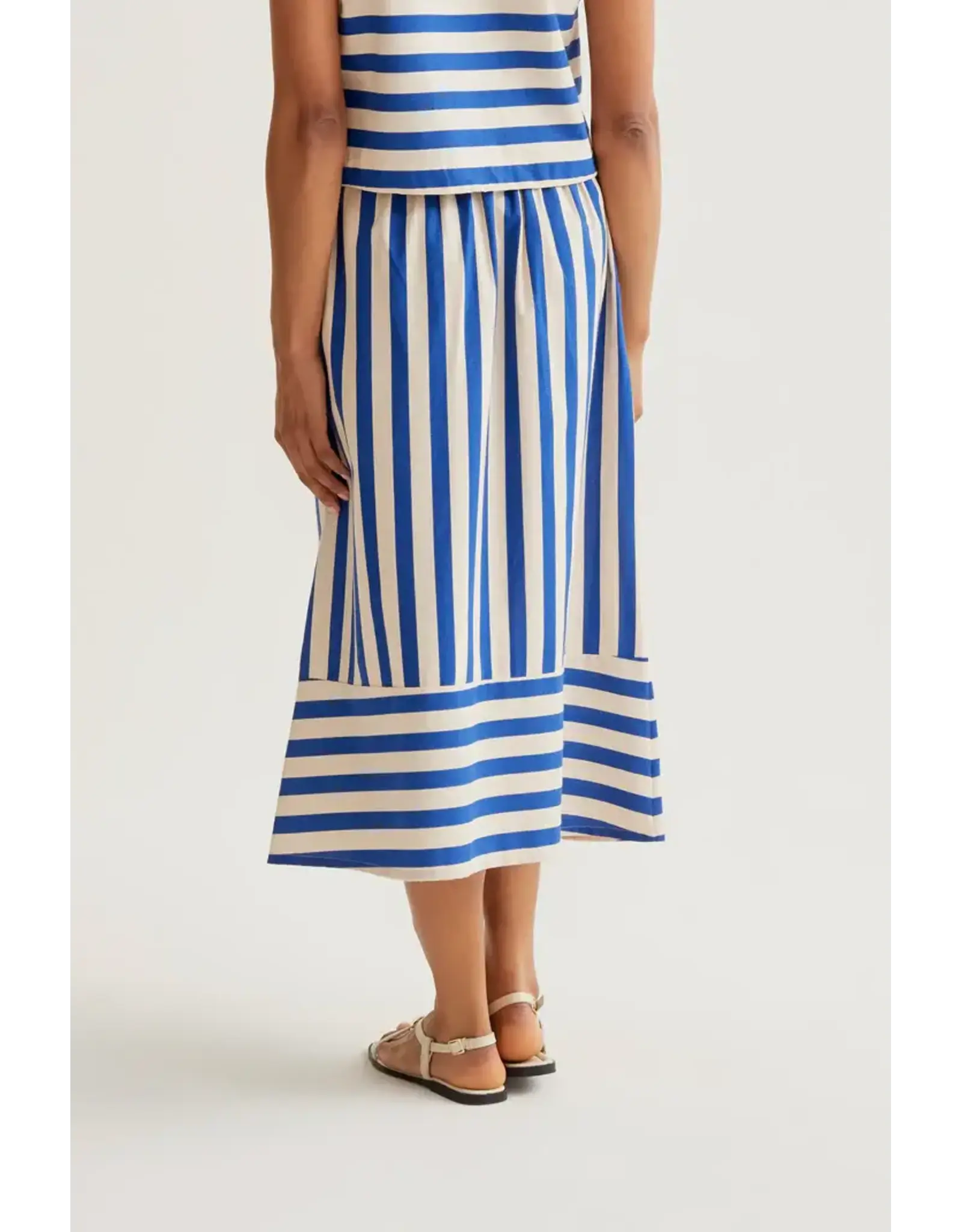 STRIPED ALINE MIDI SKIRT