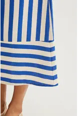 STRIPED ALINE MIDI SKIRT