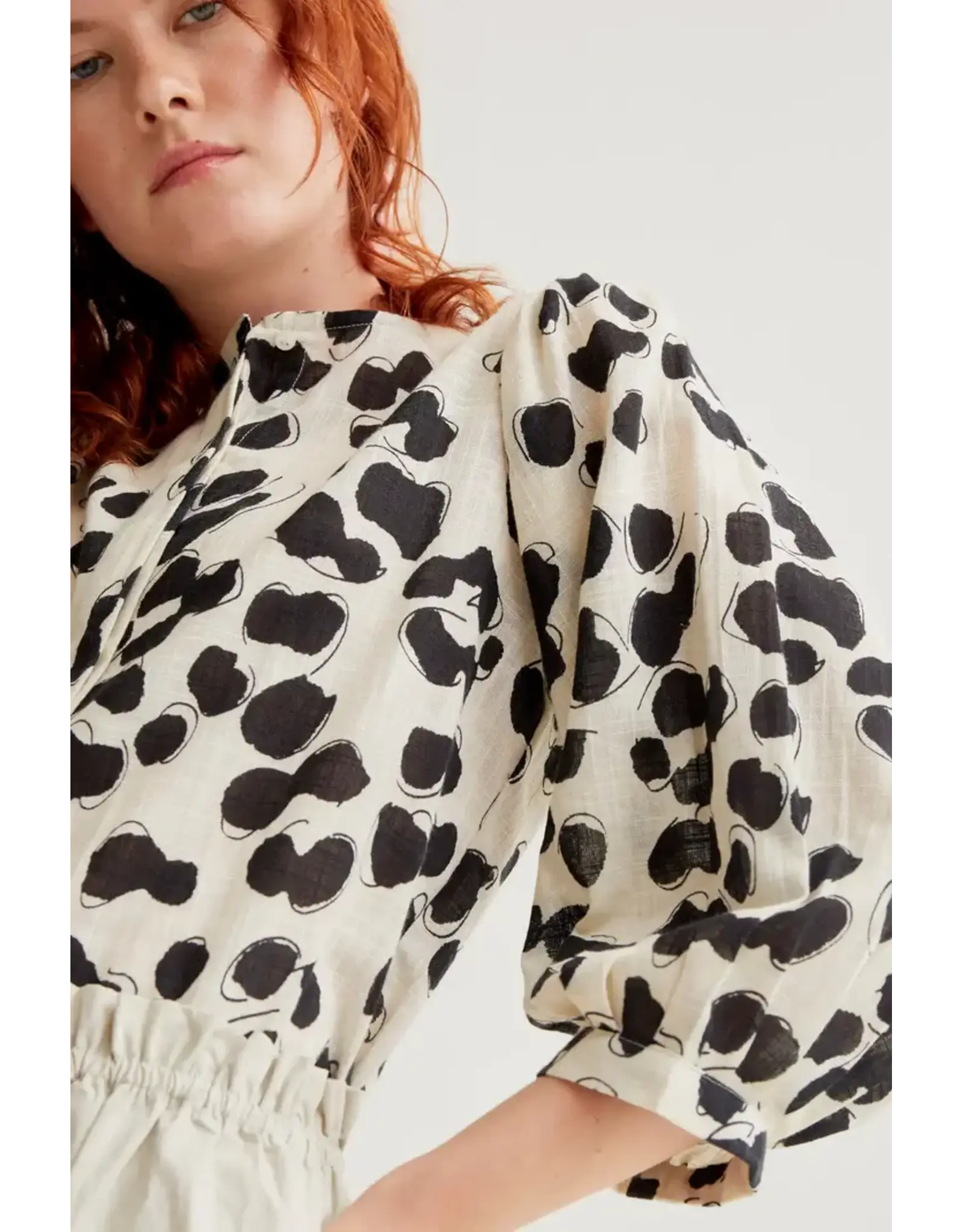LSLV ABSTRACT DOT PRINT BLOUSE
