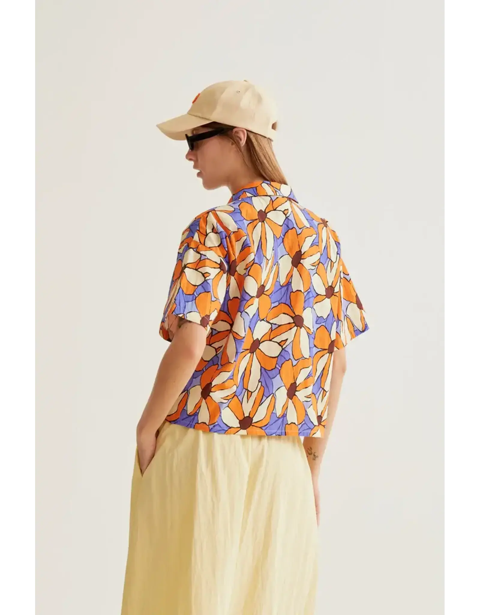 SSLV MERIGOLD PRINT BUTTON UP