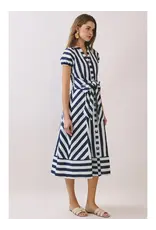 MIXED STRIPED BUTTON DOWN MIDI