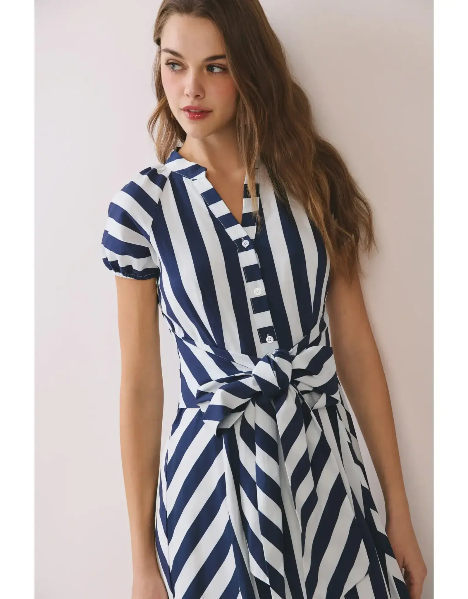 MIXED STRIPED BUTTON DOWN MIDI