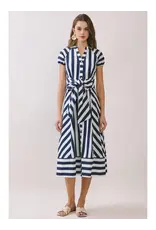 MIXED STRIPED BUTTON DOWN MIDI