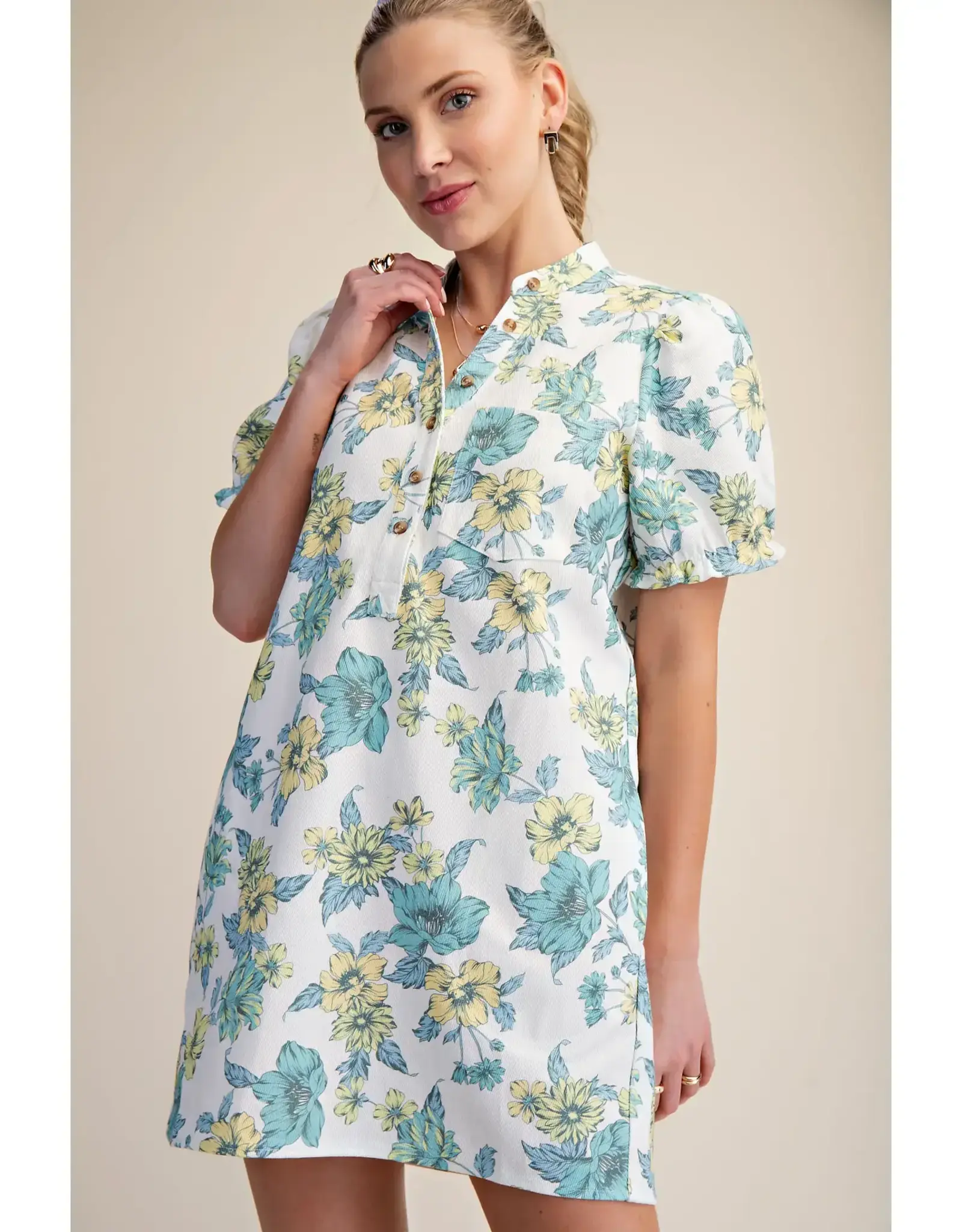 VINTAGE FLORAL MINI DRESS