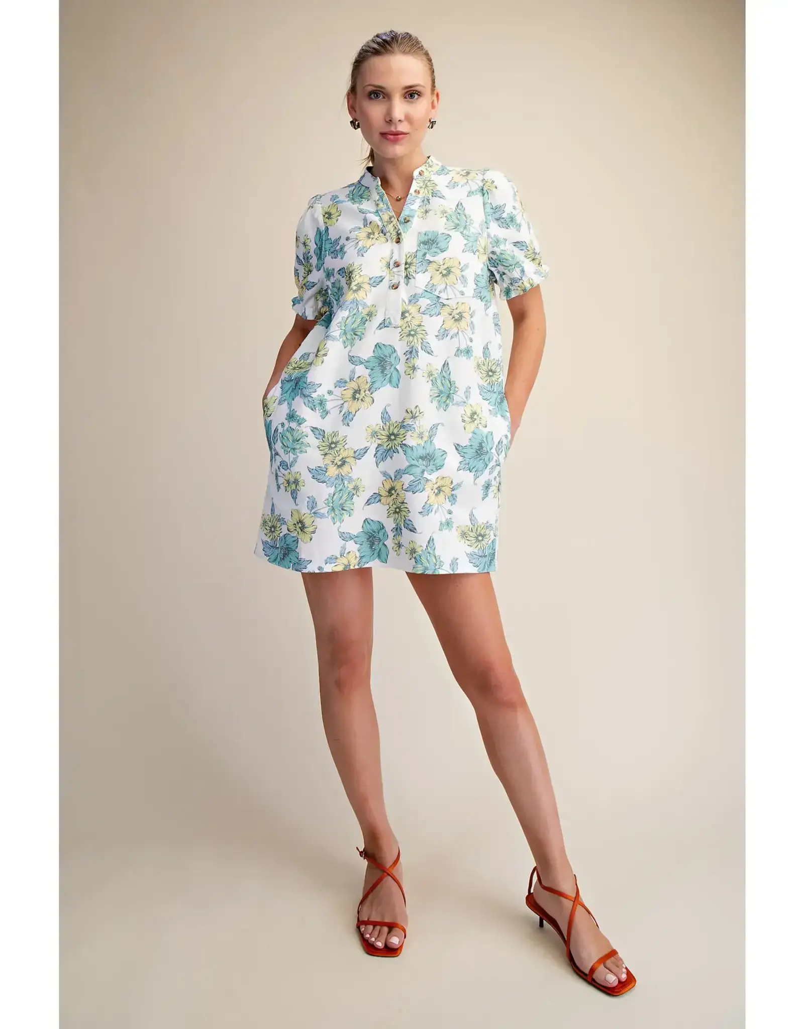 VINTAGE FLORAL MINI DRESS