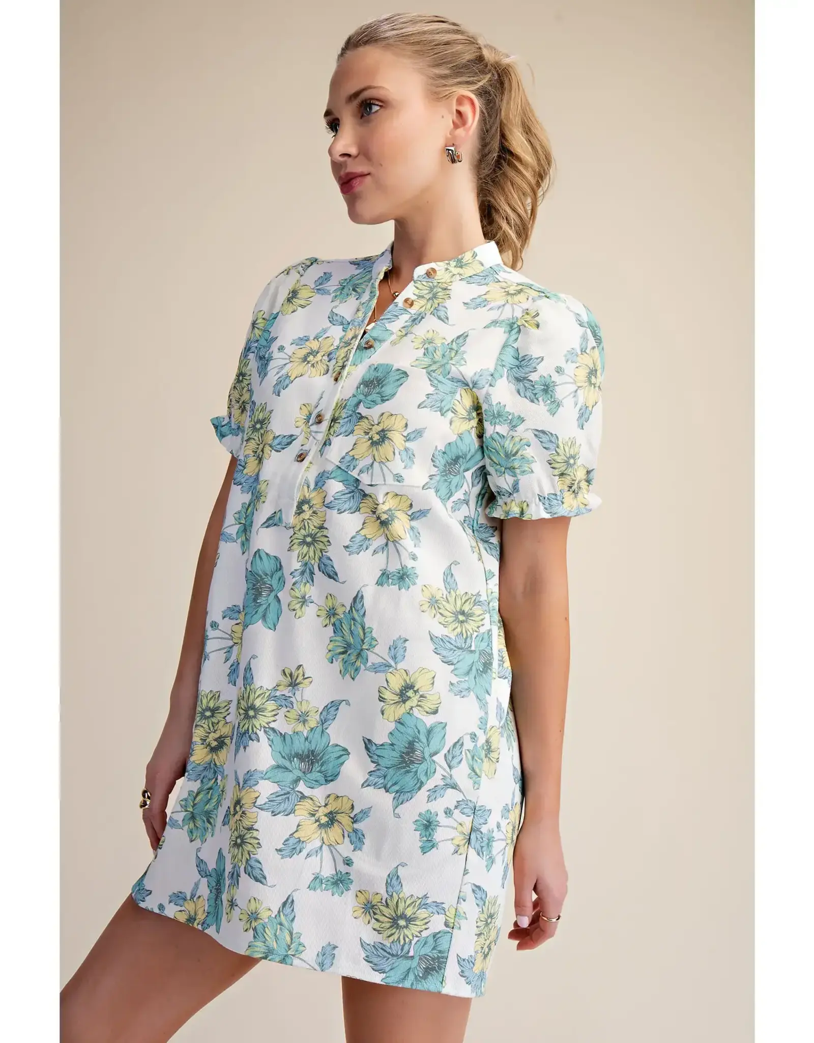 VINTAGE FLORAL MINI DRESS