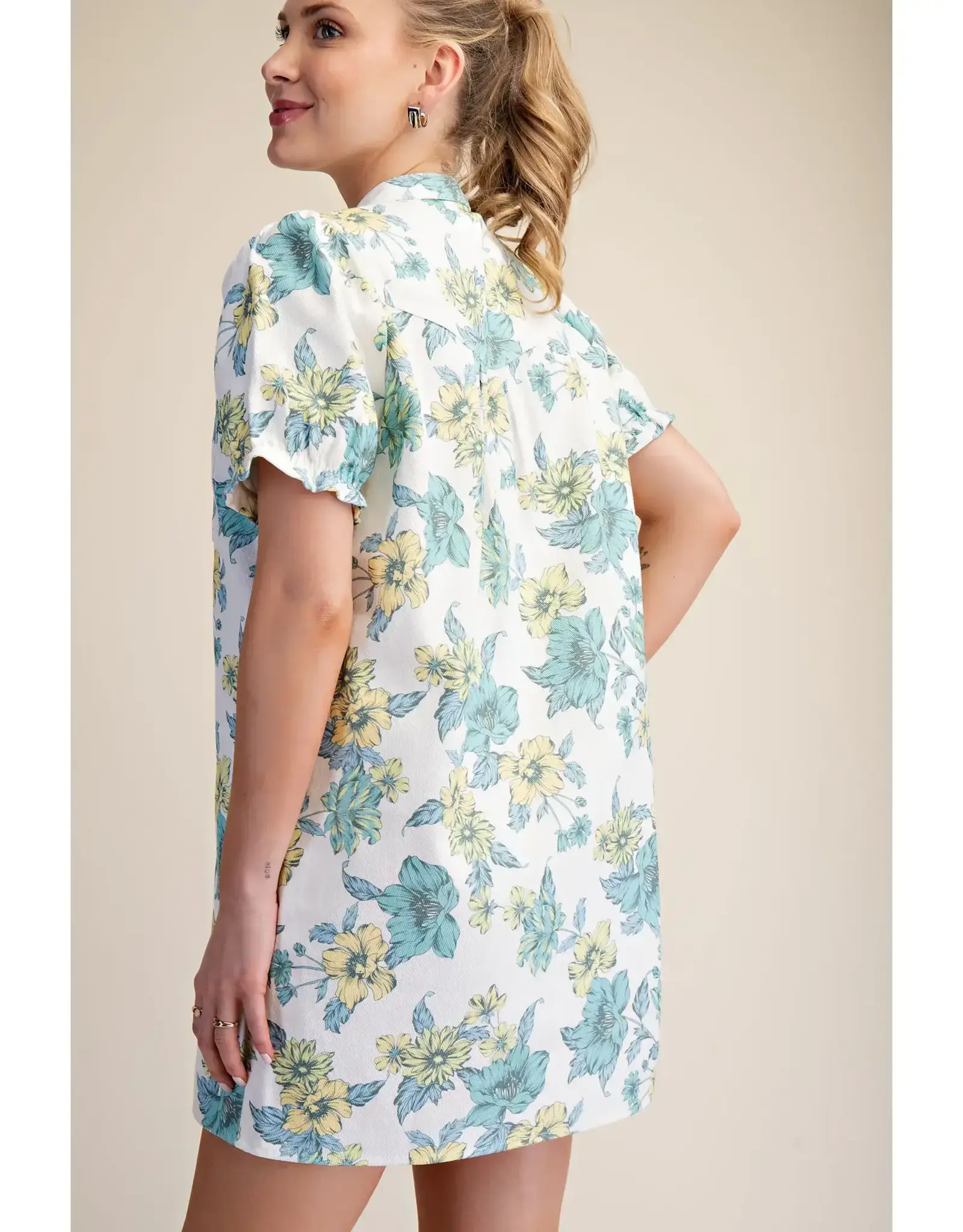 VINTAGE FLORAL MINI DRESS