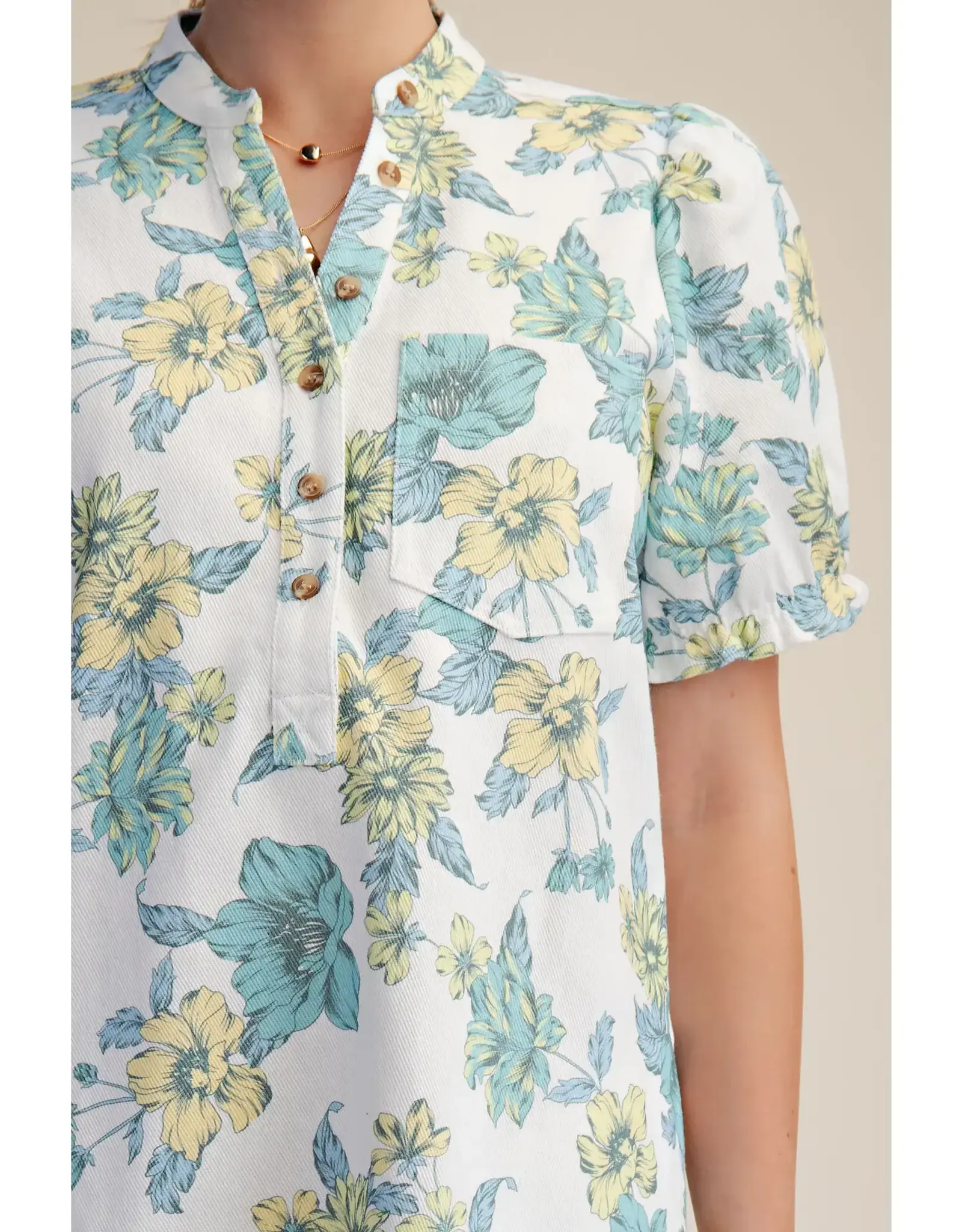 VINTAGE FLORAL MINI DRESS