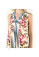 ANYA STRIPE & SCALLOP MINI DRESS