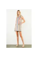 ANYA STRIPE & SCALLOP MINI DRESS