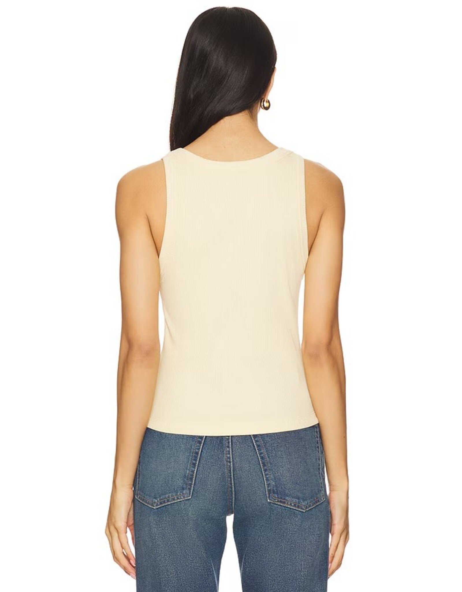 CHRISTY CURVED HEM TANK TOP