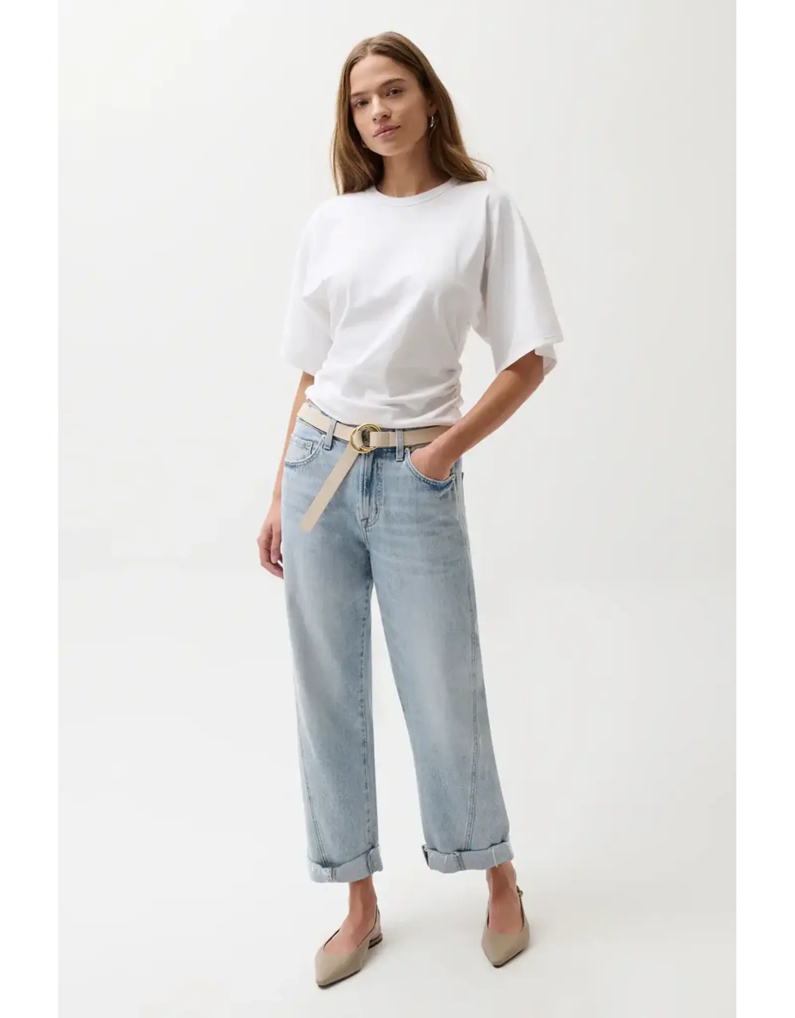 KACEY MID RISE CUFRED BOYFRIEND