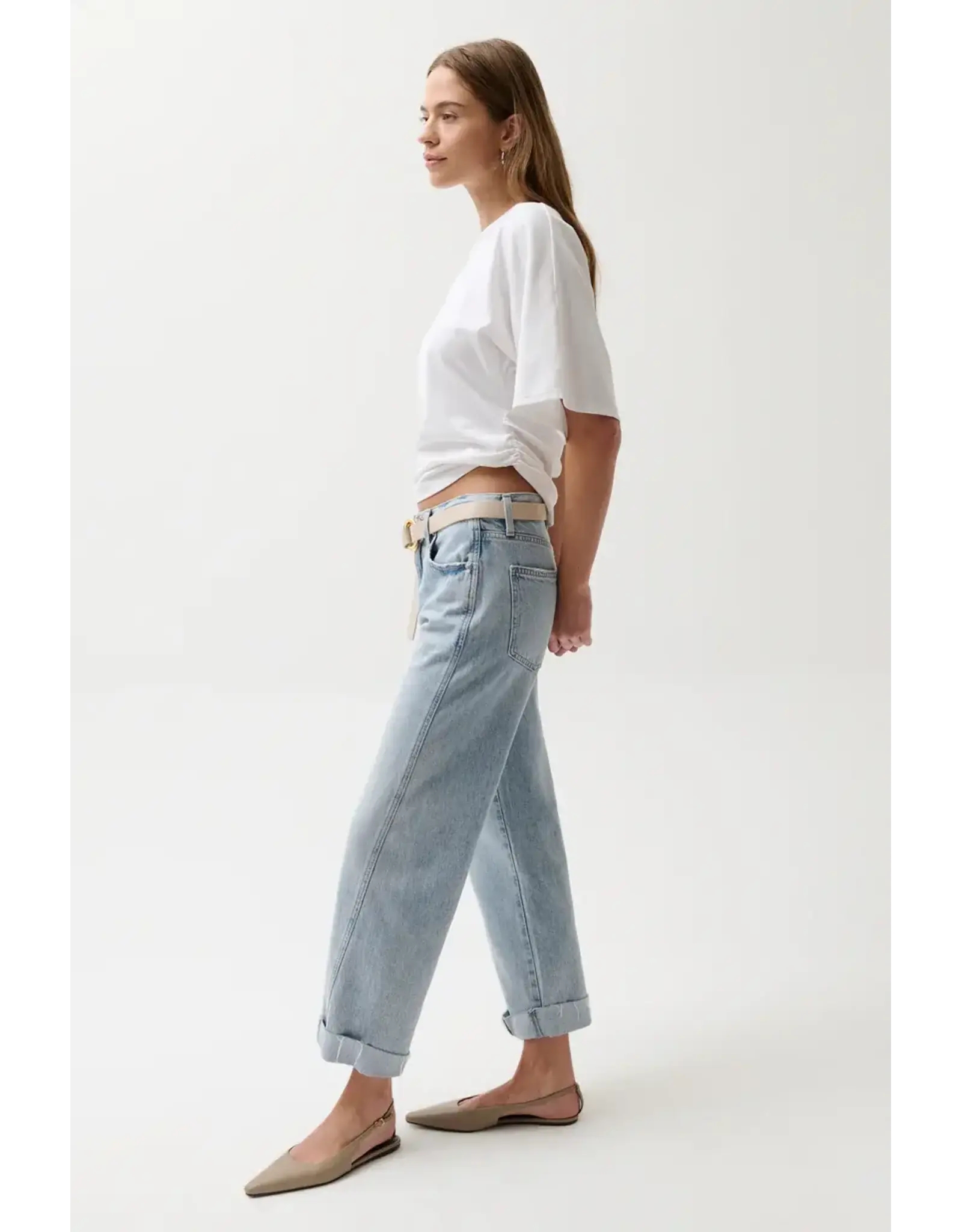 KACEY MID RISE CUFRED BOYFRIEND