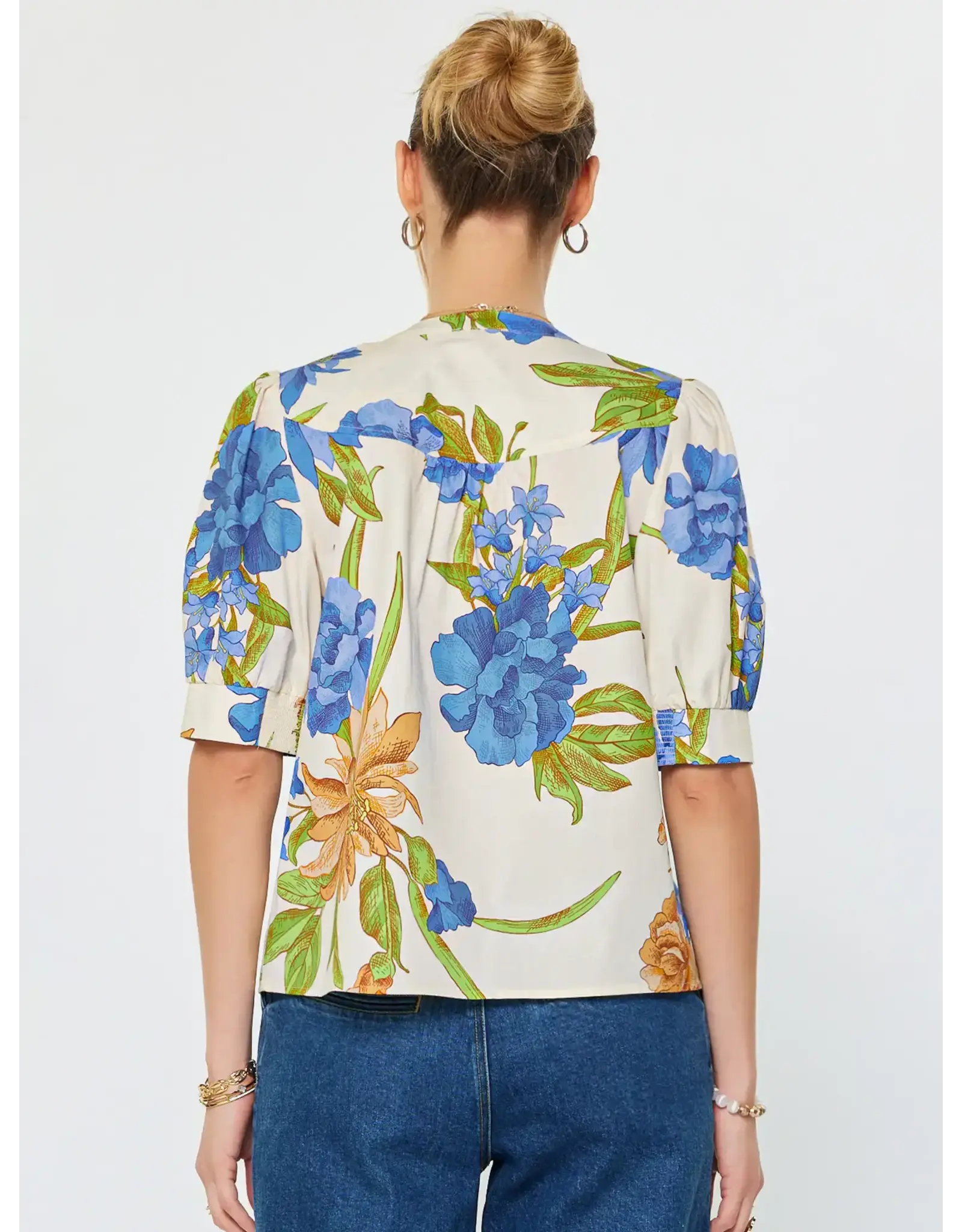 SSLV FLORAL PRINT BLOUSE