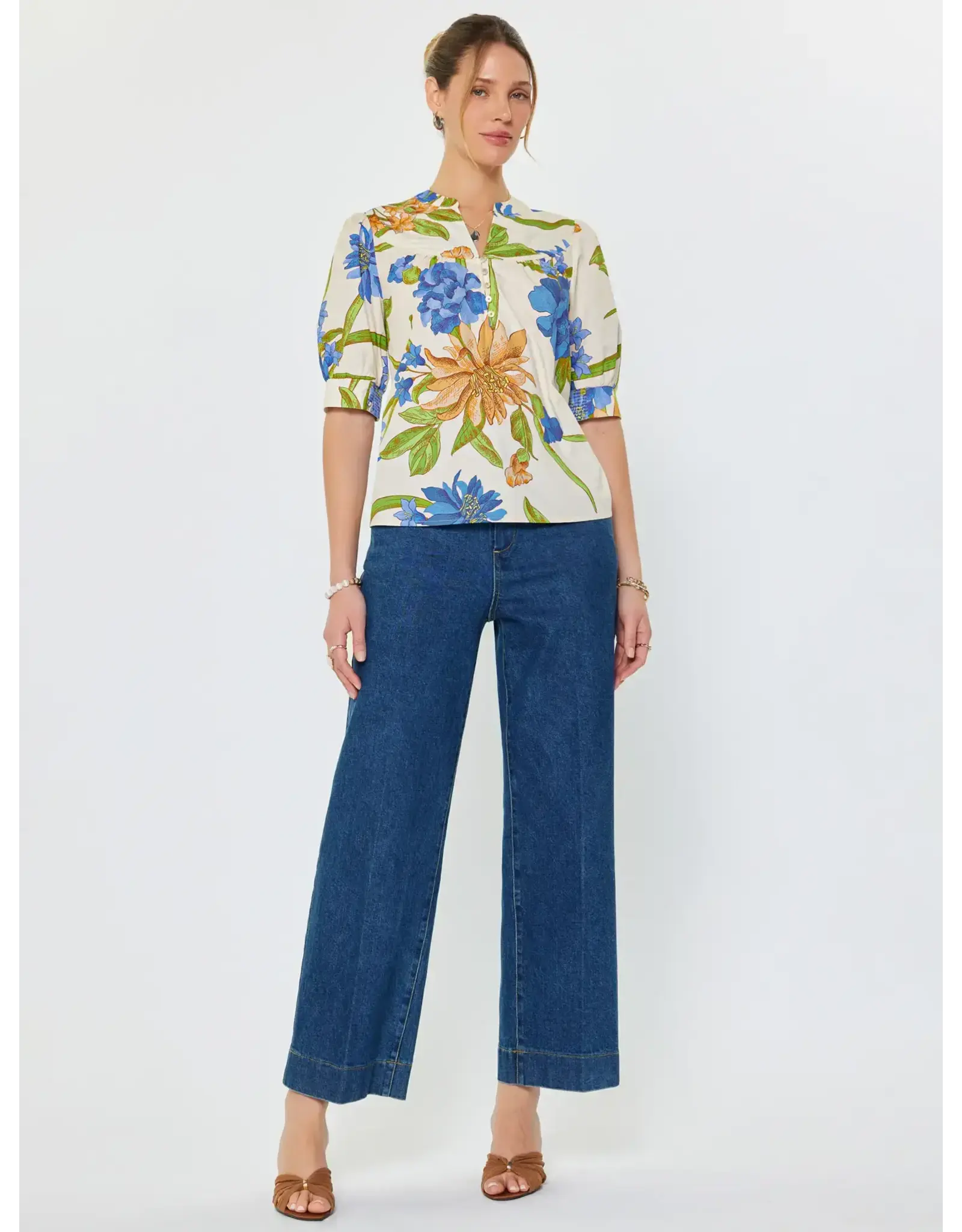 SSLV FLORAL PRINT BLOUSE