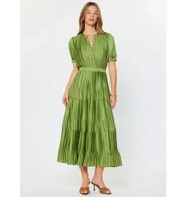 SSLV PLEATED MAXI W/ELASTIC WAIST